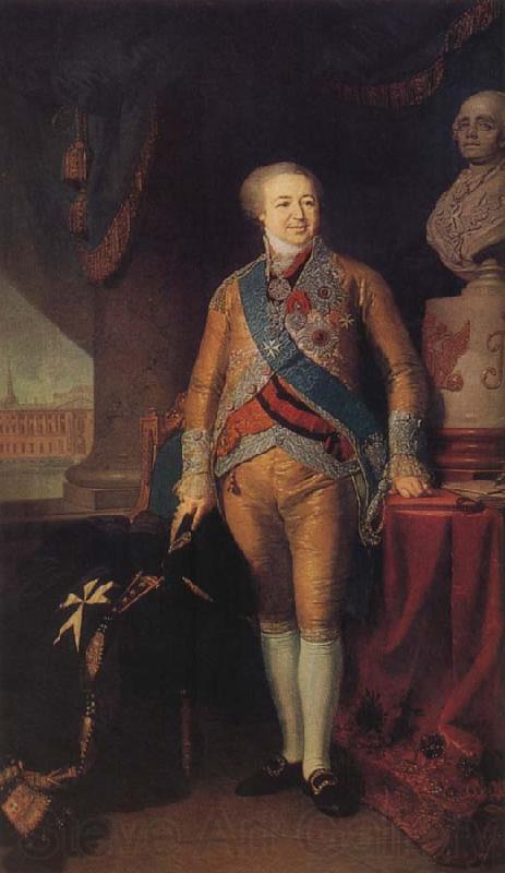 Vladimir Borovikovsky Portrait of Prince Alexander Kourakine Norge oil painting art